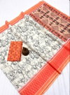 MG 464 Plain Linen Digital Printed Non Catalog Sarees Wholesale Shop In Surat